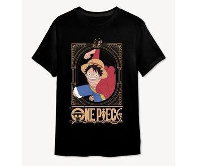 T-Shirt One Piece Fight Luffy - Preto - Tamanho M - Superplay For Sale