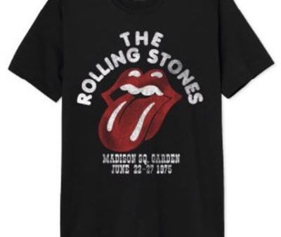 T-Shirt Rolling Stones Maddison Sq. Garden June 22-27 1975 - Preto - Tamanho M - Superplay Online now